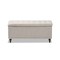 Baxton Studio Kaylee Beige Upholstered Button-Tufting Storage Ottoman Bench 128-7053 - alternate 5